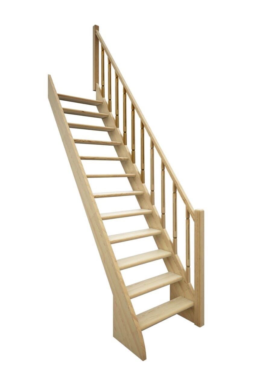 Расчёт лестницы с забежными ступенями на 