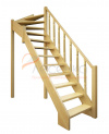 Деревянная межэтажная лестница Лес-715 - превью фото 1