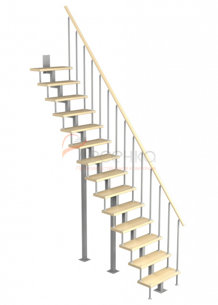 Модульная малогабаритная лестница Линия - фото 1