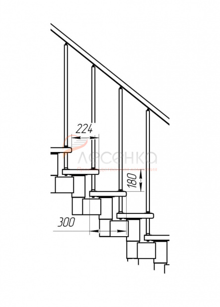 Модульная лестница Комфорт - фото 3